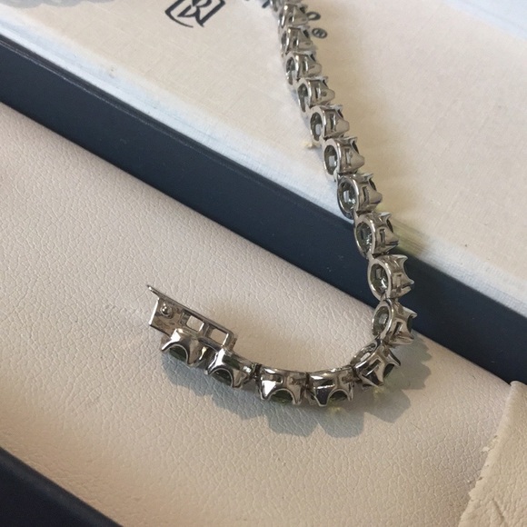 VINTAGE Blue Nile Gemstone Sterling Silver Bracelet- 7 1/4” - Picture 7 of 10